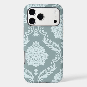 Rococo Damask Art I Duck Egg Blue+Teal