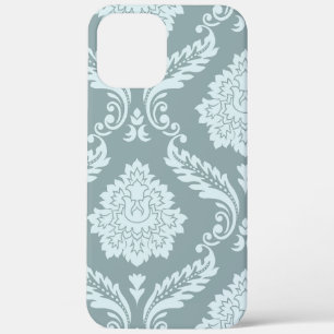 Rococo Damask Art I Duck Egg Blue+Teal iPhone 12 Pro Max Case