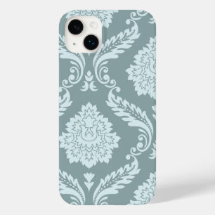 Rococo Damask Art I Duck Egg Blue+Teal Case-Mate iPhone 14 Plus Case