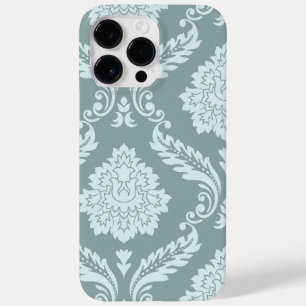 Rococo Damask Art I Duck Egg Blue+Teal Case-Mate iPhone 14 Pro Max Case