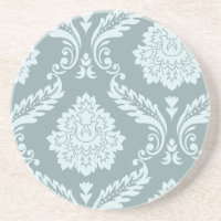Rococo Damask Art I Duck Egg Blue+Teal