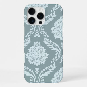 Rococo Damask Art I Duck Egg Blue+Teal iPhone 16 Pro Max Case