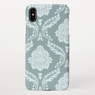 Rococo Damask Art I Duck Egg Blue+Teal iPhone XS Max Case