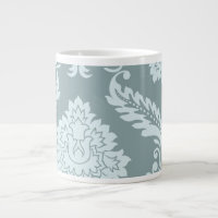 Rococo Damask Art I Duck Egg Blue+Teal