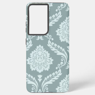 Rococo Damask Art I Duck Egg Blue+Teal Samsung Galaxy Case