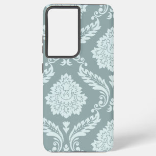 Rococo Damask Art I Duck Egg Blue+Teal Samsung Galaxy Case