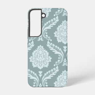 Rococo Damask Art I Duck Egg Blue+Teal Samsung Galaxy Case