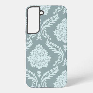 Rococo Damask Art I Duck Egg Blue+Teal Samsung Galaxy Case