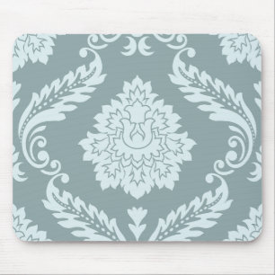 Rococo Damask Lg Pattern Duck Egg Blue+Teal Mouse Mat