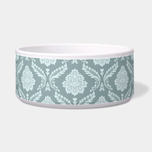 Rococo Damask Pattern Duck Egg Blue+Teal