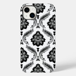 Rococo Damask Pattern Grey Black White Case-Mate iPhone 14 Plus Case