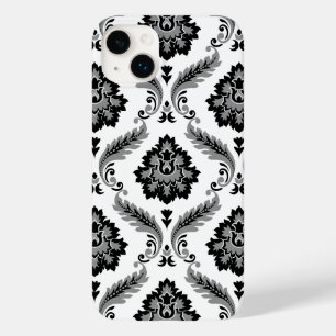 Rococo Damask Pattern Grey Black White Case-Mate iPhone 14 Plus Case