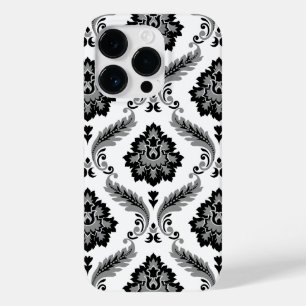 Rococo Damask Pattern Grey Black White Case-Mate iPhone 14 Pro Case