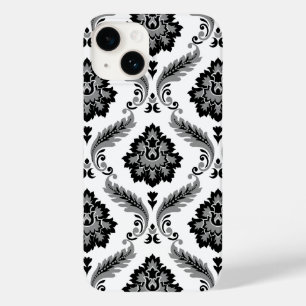 Rococo Damask Pattern Grey Black White Case-Mate iPhone 14 Case