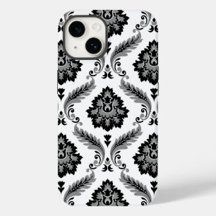 Rococo Damask Pattern Grey Black White Case-Mate iPhone 14 Case