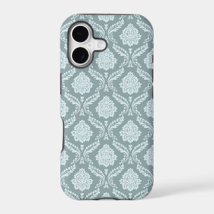 Rococo Damask Rpt Pattern Duck Egg Blue+Teal