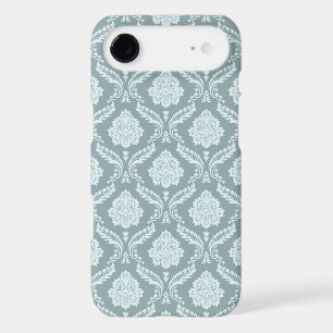 Rococo Damask Rpt Pattern Duck Egg Blue+Teal