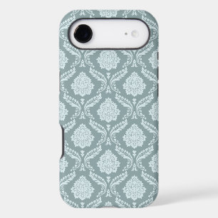 Rococo Damask Rpt Pattern Duck Egg Blue+Teal