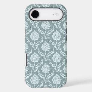 Rococo Damask Rpt Pattern Duck Egg Blue+Teal