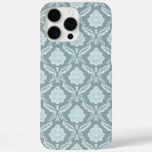 Rococo Damask Rpt Pattern Duck Egg Blue+Teal iPhone 16 Pro Max Case