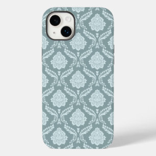 Rococo Damask Rpt Pattern Duck Egg Blue+Teal Case-Mate iPhone 14 Plus Case