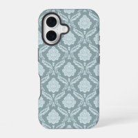 Rococo Damask Rpt Pattern Duck Egg Blue+Teal