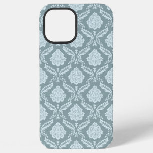 Rococo Damask Rpt Pattern Duck Egg Blue+Teal iPhone 12 Pro Max Case