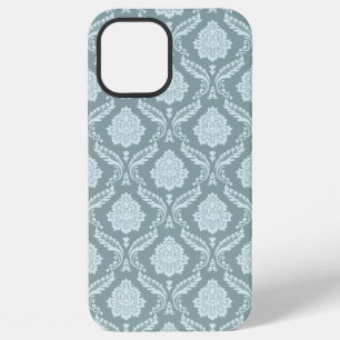 Rococo Damask Rpt Pattern Duck Egg Blue+Teal iPhone 12 Pro Max Case