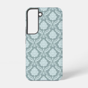 Rococo Damask Rpt Pattern Duck Egg Blue+Teal Samsung Galaxy Case
