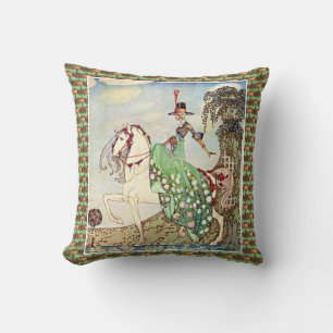 Rococo fairytale princess horseback riding cushion