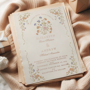 Rococo Floral Antique Frame Wedding