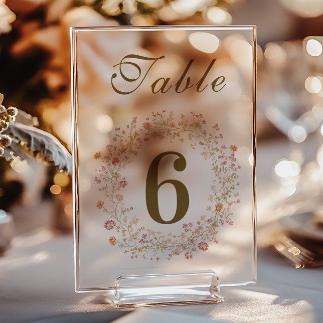 Rococo Floral Antique Frame Wedding Acrylic Sign (Creator Uploaded)