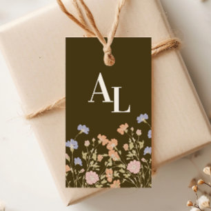 Rococo Floral Antique Frame Wedding Gift Tags