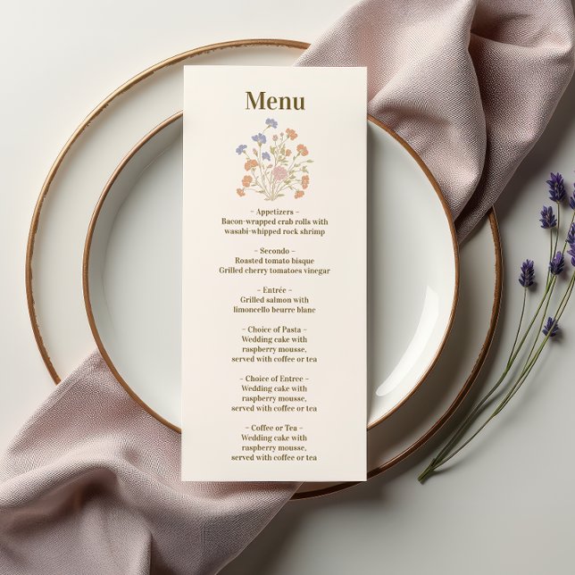 Rococo Floral Antique Frame Wedding Menu (Creator Uploaded)