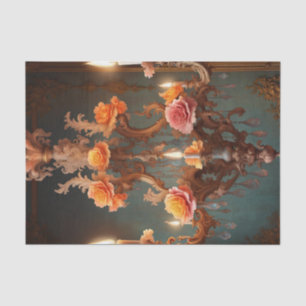 Rococo French Chandelier 4 Decoupage Paper