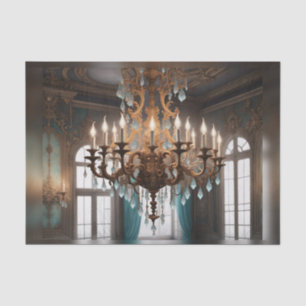 Rococo French Chandelier Decoupage Paper 1