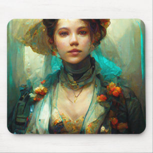 Rococo Future Sci-Fi Fantasy Mouse Mat