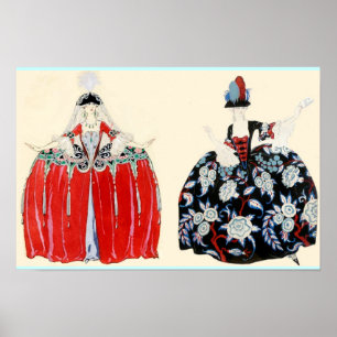 ROCOCO LADIES BEAUTY, FASHION COSTUME DESIGNER POSTER