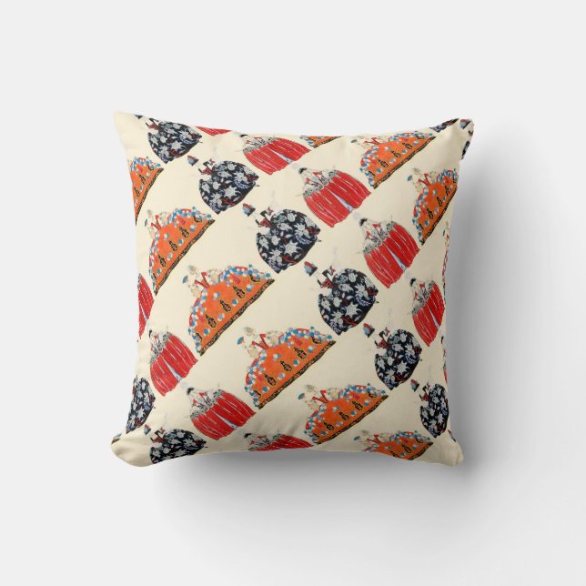 ROCOCO LADY ART DECO FASHION COSTUME DESIGNER CUSHION (Front)