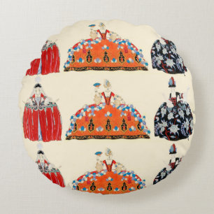 ROCOCO LADY BEAUTY,FASHION COSTUME DECO ROUND CUSHION