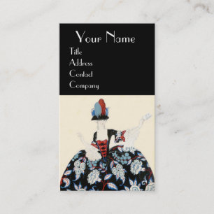 ROCOCO LADY FASHION COSTUME DESIGNER MAKEUP ARTIST BUSINESS CARD