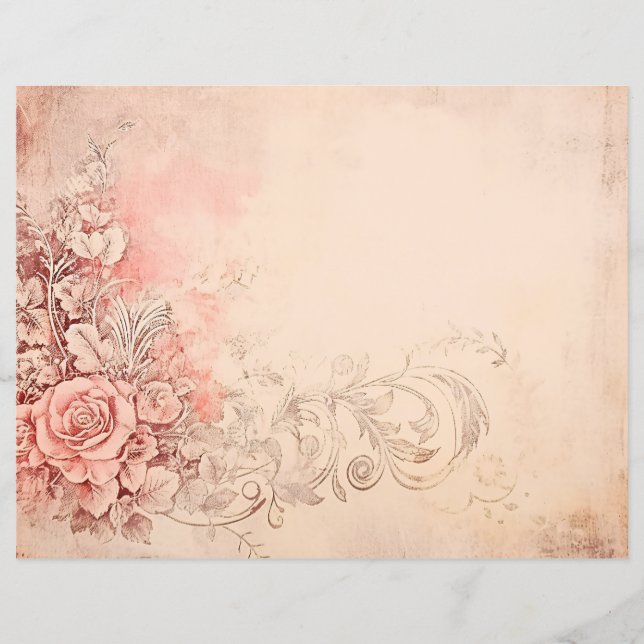 Rococo Love Letter Scrapbook Paper (Front)