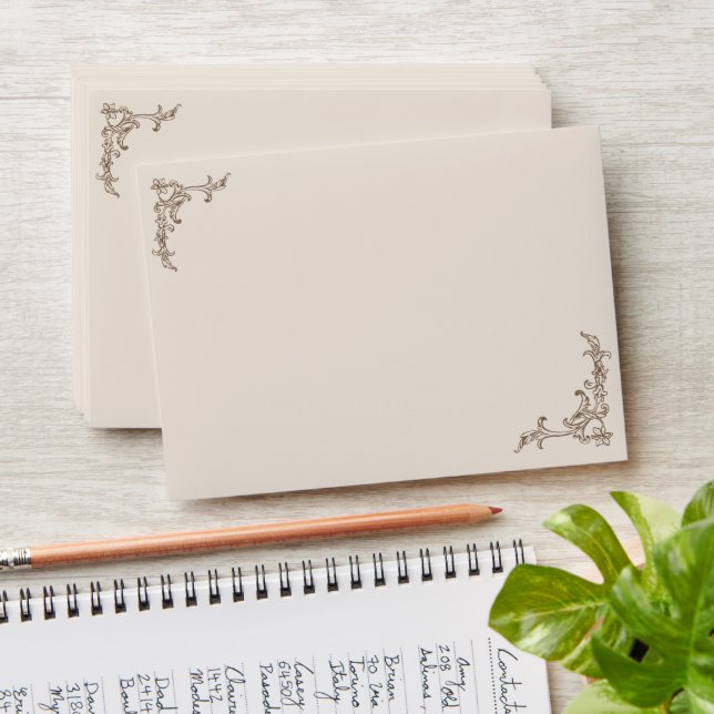 Rococo Mocha and Creme Monochrome Mousse Envelope (Stacked)