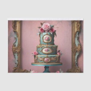 Rococo Parisian Tiered Cake 6 Decoupage Paper