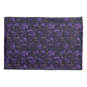 Rococo Realms: Dark Purple & Gold Intricate Pillow Pillowcase