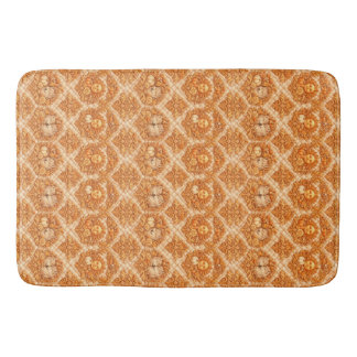 Rococo Revival Damask Nature Pattern Bath Mat