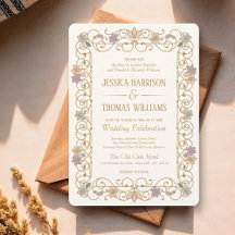 Rococo Revival Elegant Vintage Floral Wedding