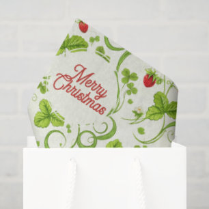 Rococo Revival Wild Strawberry & Clover Custom Tissue Paper