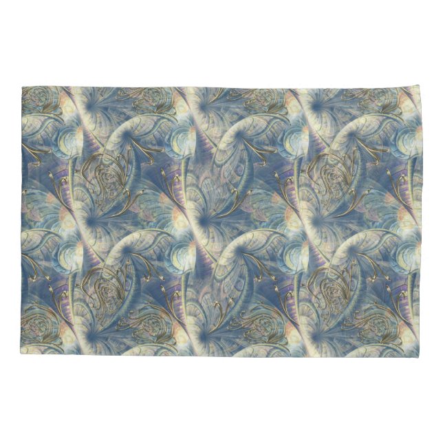 Rococo Rich Pattern design with Gold Relief Pillowcase (Back)