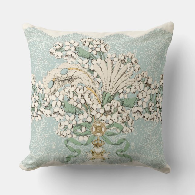 Rococo Shabby Chic Decor Throw Pillows Square (Front)